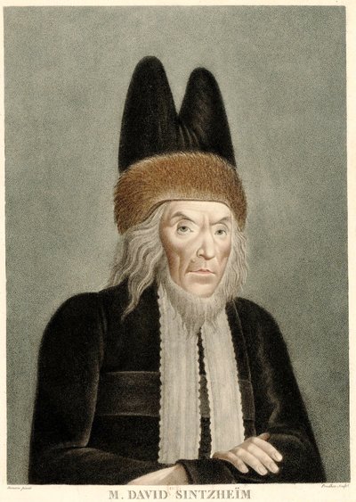 Ritratto di David Sintzheim da Michel François Damame Demartrais