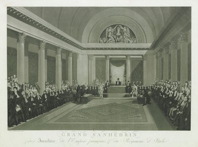 Il Gran Sinedrio degli Israeliti da Napoleone I, 1806 da Michel François Damame Demartrais