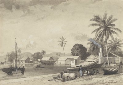 Corbeaux Town, Port of Spain da Michel Jean Cazabon