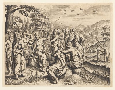 Discorso della montagna da Michel Lasne