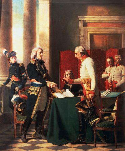 Firma della Convenzione di Alessandria dopo la vittoria francese alla Battaglia di Marengo, 15 giugno da Michel Martin Drolling
