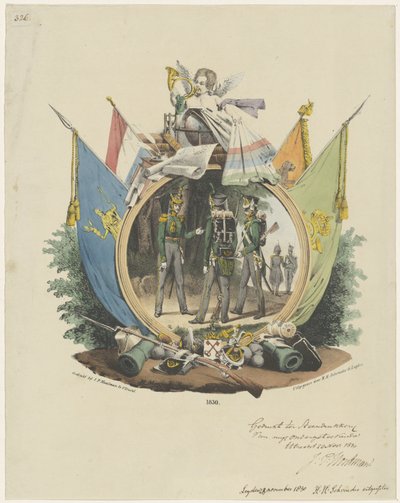 Medaglione con Cacciatori Volontari dell