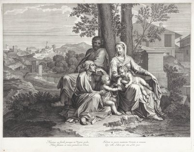 Sacra Famiglia con Elisabetta e Giovanni Battista da Michel Natalis