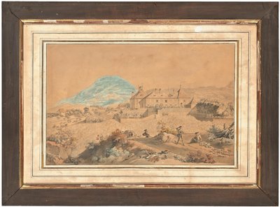 Una delle quattro vedute del castello di Hauteville St-Légier, Vevey, Svizzera da Michel Vincent Brandoin or Brandouin