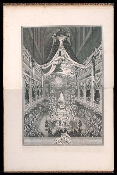 Pompe funebri di Elisabetta Teresa di Lorena, Regina di Sardegna, nella Chiesa di Notre Dame di Parigi il 22 settembre 1741 da Michel de Bonneval