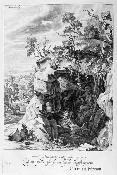 La ninfa Eco trasformata in suono, 1655 da Michel de Marolles
