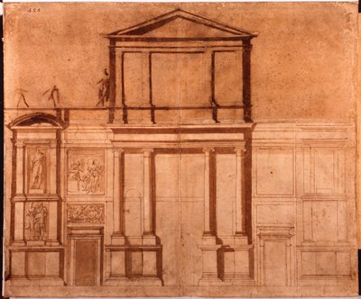 Disegno della facciata di San Lorenzo da Michelangelo (after) Buonarroti