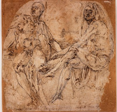 Studi di nudi da Michelangelo (after) Buonarroti