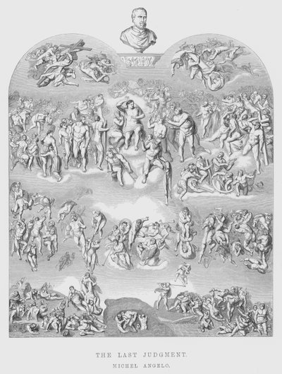 Il Giudizio Universale (incisione) da Michelangelo (after) Buonarroti