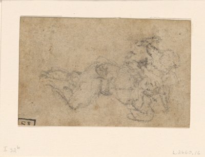 Michelangelo - Davide e Golia. Studi architettonici a righe, ca. 1550-1556, I, 32b da Michelangelo