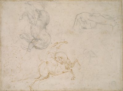 Cavaliere in carica e altri studi da Michelangelo Buonarroti