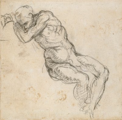 Un uomo nudo che dorme da Michelangelo Buonarroti