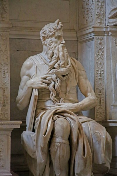(dettaglio) Mosè dalla tomba di Giulio II, 1515 da Michelangelo Buonarroti