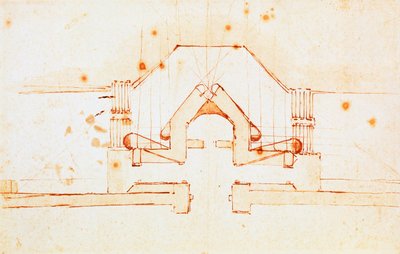 Disegno delle fortificazioni per Firenze, disegno di Michelangelo Buonarroti, Italia da Michelangelo Buonarroti