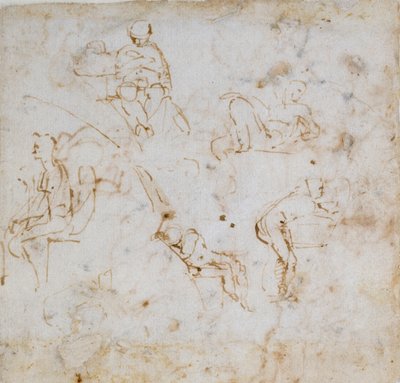Cinque piccoli studi di figure da Michelangelo Buonarroti