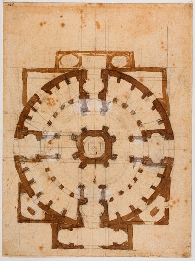 Piano del pavimento per San Giovanni dei Fiorentini da Michelangelo Buonarroti