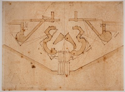 Progetto di fortificazione per un portale da Michelangelo Buonarroti