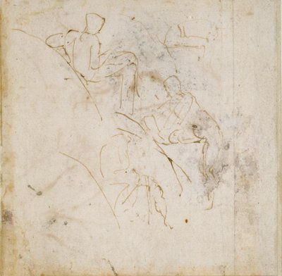 Quattro studi di figure da Michelangelo Buonarroti