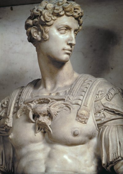 Giuliano de Medici, Duca di Nemours 1479-1516, (dettaglio) da Michelangelo Buonarroti