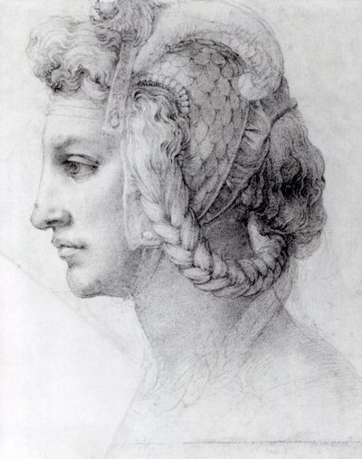 Testa ideale di una donna, c.1525-28 da Michelangelo Buonarroti