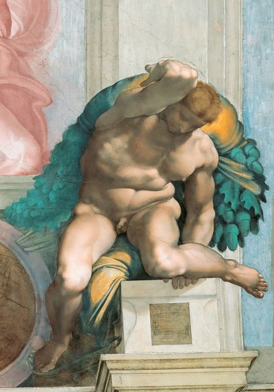 Ignudo Soffitto della Cappella Sistina in Vaticano, 1508-1512 da Michelangelo Buonarroti