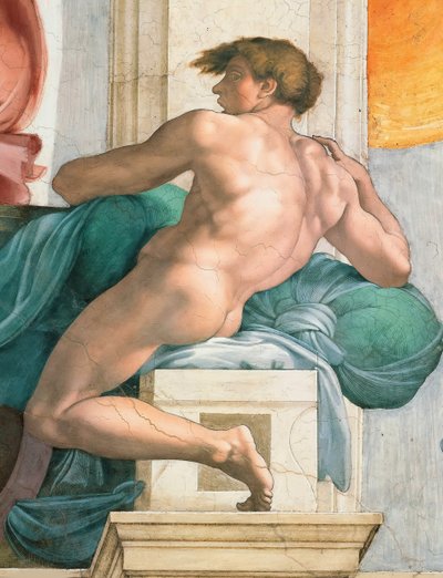 Ignudo soffitto della Cappella Sistina in Vaticano, 1508-1512 da Michelangelo Buonarroti