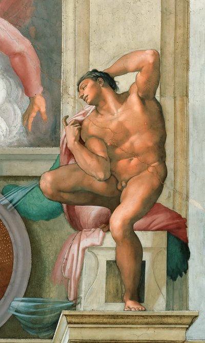 Ignudo Soffitto della Cappella Sistina in Vaticano da Michelangelo Buonarroti