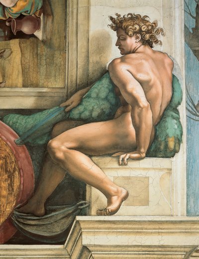 Ignudo soffitto della Cappella Sistina in Vaticano, 1508-1512 da Michelangelo Buonarroti