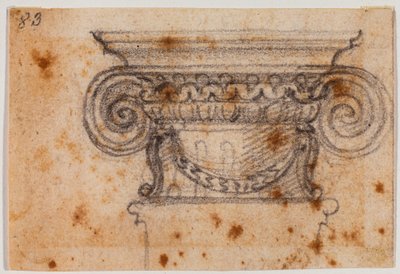 Studio di capitello ionico da Michelangelo Buonarroti
