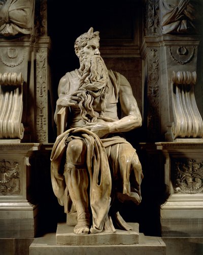 Italia, Roma, Basilica di San Pietro, Mosè, (dettaglio) da Michelangelo Buonarroti
