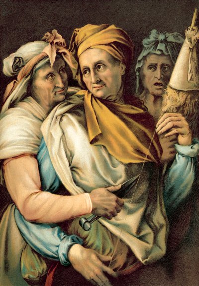Le Parche (cromolitografia) da Michelangelo Buonarroti