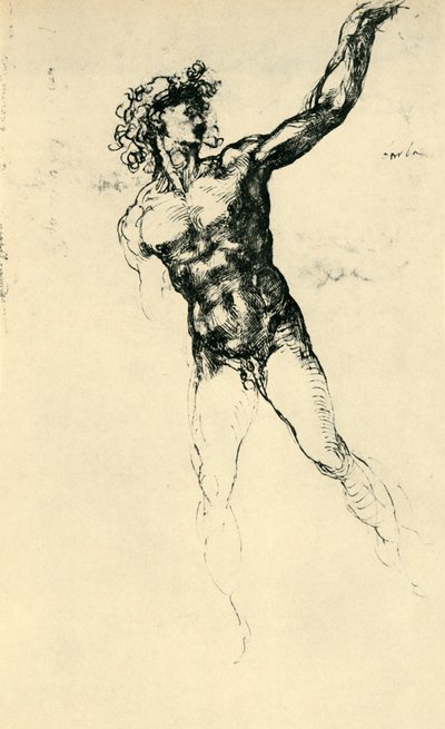 Nudo maschile, 1503-1504, 1943 da Michelangelo Buonarroti