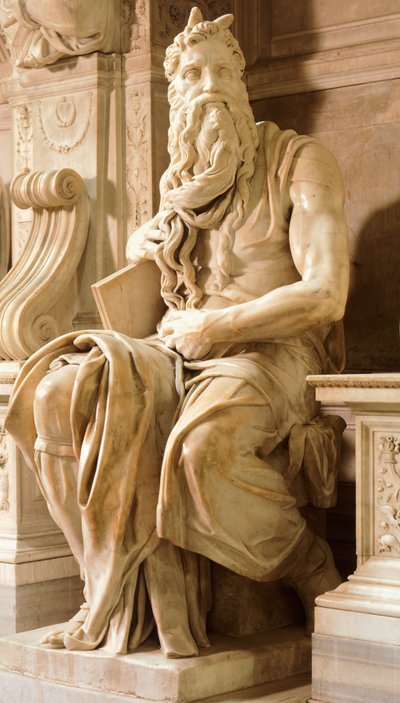 Mosè, dettaglio dalla Tomba di Giulio II, Basilica di San Pietro in Vincoli, Roma, Lazio, ca 1515 da Michelangelo Buonarroti