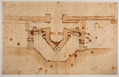 Progetto di fortificazione di una porta, XVI secolo da Michelangelo Buonarroti