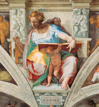 Profeti e Sibille: Daniele, Soffitto della Cappella Sistina in Vaticano da Michelangelo Buonarroti