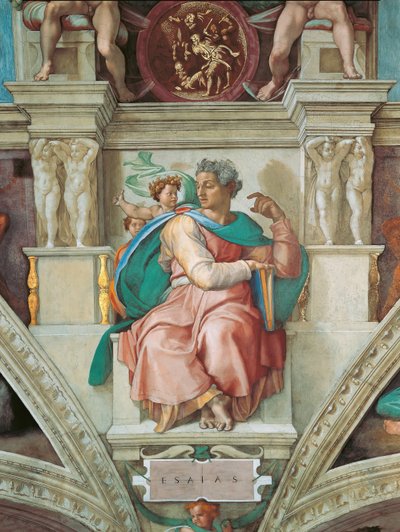 Profeti e Sibille: Isaia, soffitto della Cappella Sistina in Vaticano da Michelangelo Buonarroti