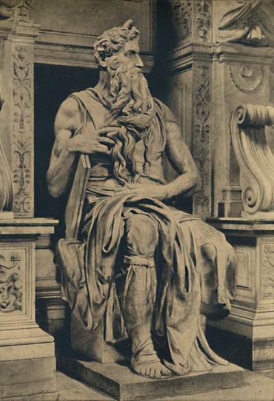 Roma - Chiesa di San Pietro in Vincoli - Mosè, di Michelangelo, 1910 da Michelangelo Buonarroti