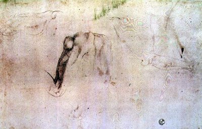 Schizzo di gambe da Michelangelo Buonarroti