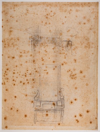 Studi di una finestra e una porta per il recessio Laurenziano da Michelangelo Buonarroti