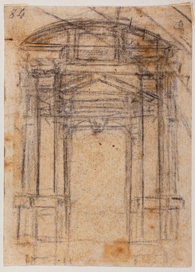 Studio per Porta Pia e la Cupola di San Pietro da Michelangelo Buonarroti