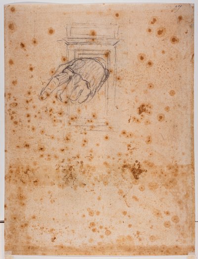 Studio per un pilastro e una mano da Michelangelo Buonarroti