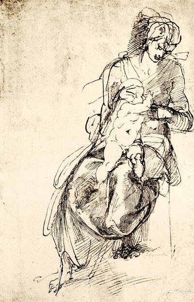 Studio per la statua della Madonna nella cappella Medici a Firenze da Michelangelo Buonarroti