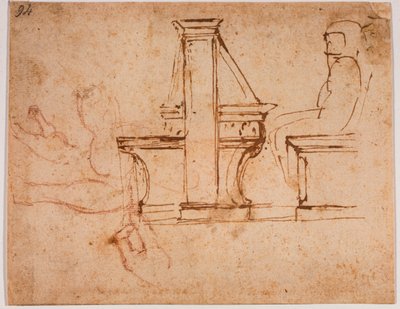 Studio per il soffitto della sala di lettura della Biblioteca Laurenziana da Michelangelo Buonarroti