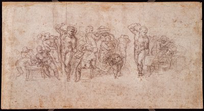 Studio di figure per una scena narrativa (recto) da Michelangelo Buonarroti