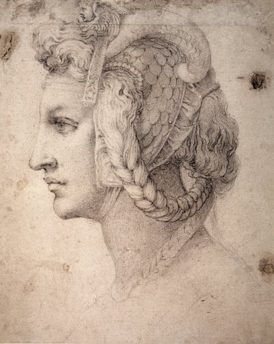 Studio di testa da Michelangelo Buonarroti