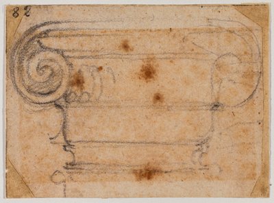 Studio di capitello ionico da Michelangelo Buonarroti