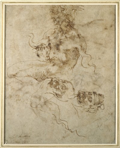Studio di un giovane uomo seduto, dopo il 15012 da Michelangelo Buonarroti