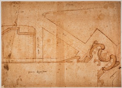 Studio di fortificazione della Porta del Prato di Tutti i Santi da Michelangelo Buonarroti