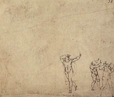 Studio di figure nude: disegno di Michelangelo da Michelangelo Buonarroti
