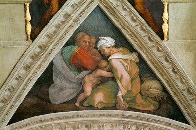 Gli antenati di Cristo: Ozias soffitto della Cappella Sistina in Vaticano, 1508-1512 da Michelangelo Buonarroti